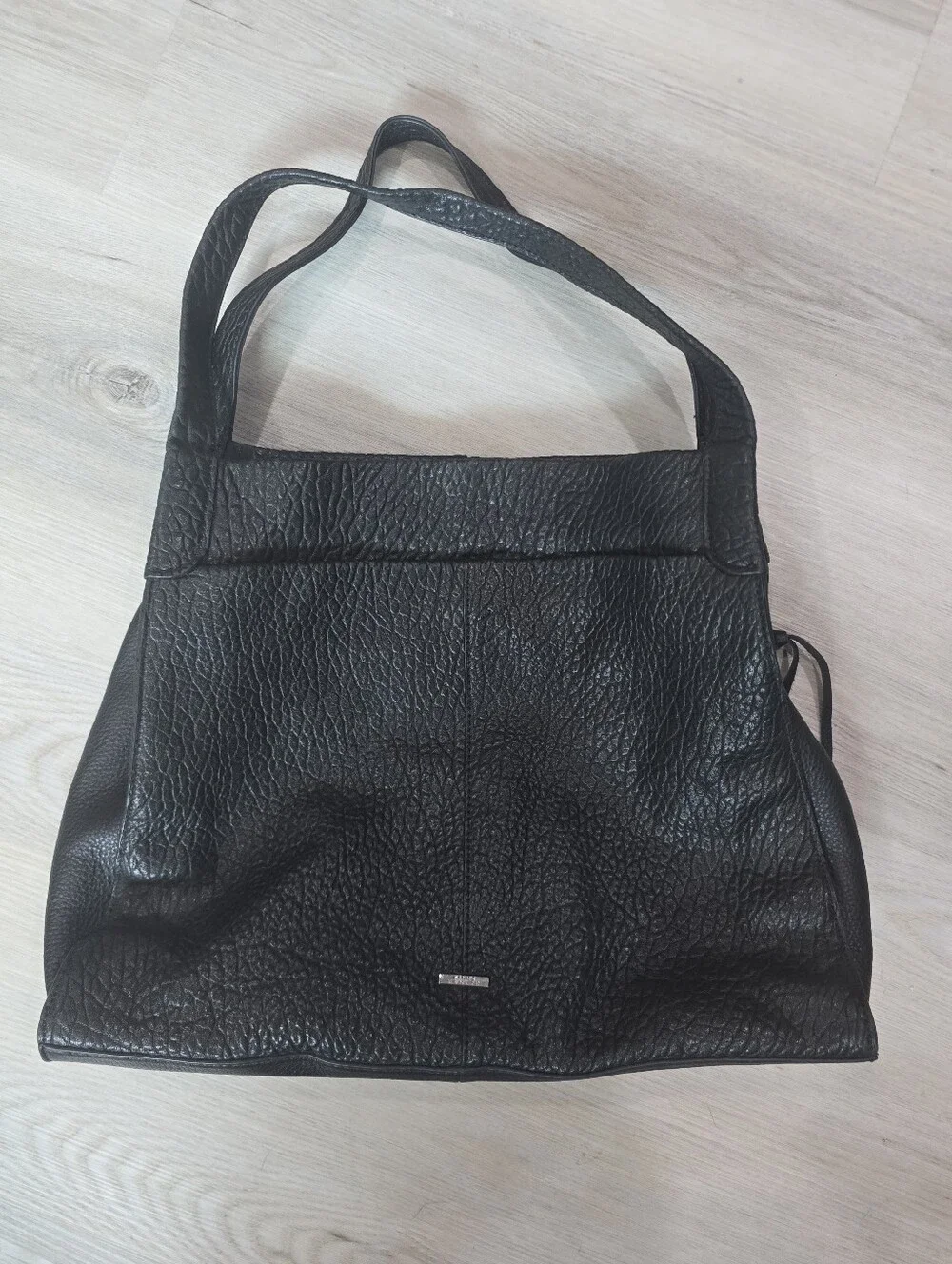 Vince Camuto Zani Pebbled Leather Tote Bag Black
